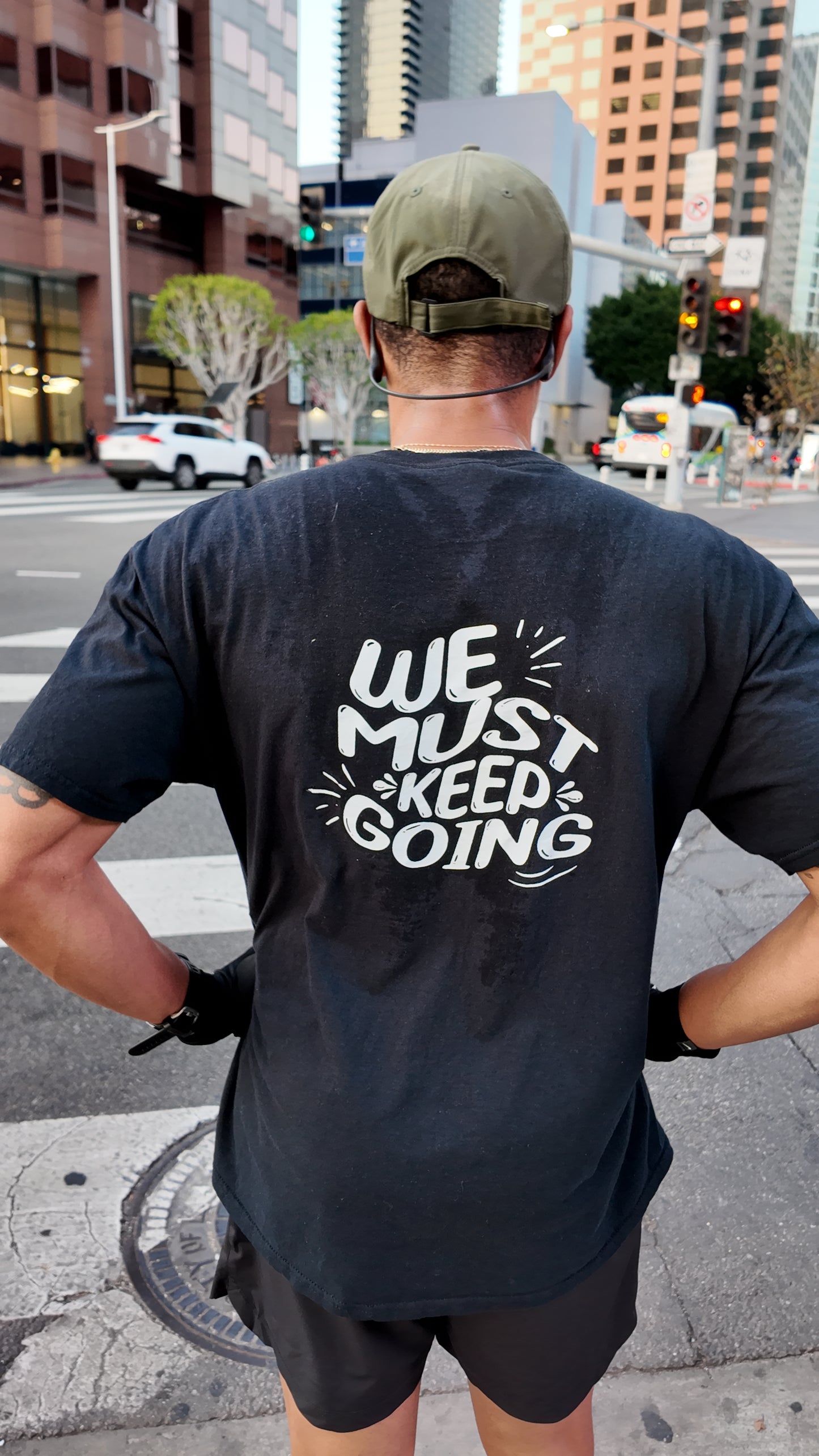 We Must Keep Going logo tee (Black)